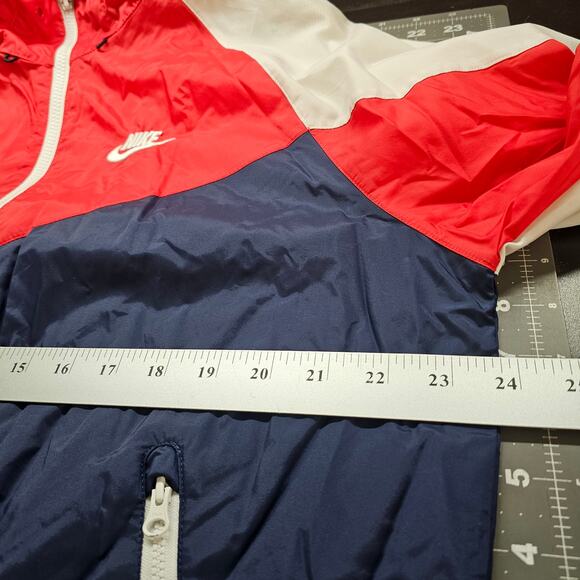 Nike Windrunner Full Zip Jacket Mens Small Red Blue Colorblock Retro Streetwear - Picture 10 of 12